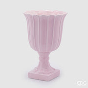 EDG Enzo De Gasperi Tulip Vase Cup with Foot H 41 Cm D 27 Cm Light Pink