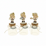 Barattolo vetro tappo sughero tema astronauta Etm H.11 cm: bomboniera originale bambini. Venduto singolarmente, 3 varianti. 