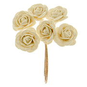 ETM Bomboniera Decorations Puff Flower 4 Cm Ivory 36 Pcs