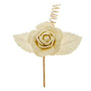 ETM Bomboniera Decorations Branch Flower 10 Cm Ivory 12 Pcs