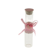 ETM Bomboniera Vial Test Tube Round Glass H 12.5 Cm Pink 12 Pcs