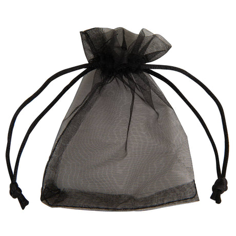 etm etm bag organza con tirante 8 x 10 cm sacchetto portaconfetti nero 12 pz ean 8059793668869