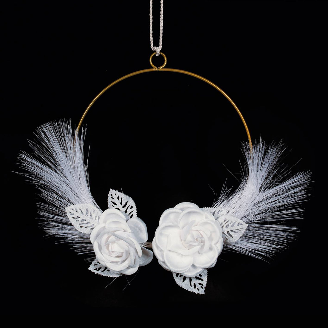 etm etm decoro cerchio 2 fiori d 20 25 cm bianco ean 8059793668449