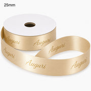 ETM Ribbon Ribbon Best Wishes Cream 25 mm x 25 m