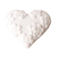 Decora bomboniere e segnaposto con il gesso cuore fiori Etm, bianco opaco, 3,5 cm, conf. 12 pz. Personalizzabile, dettaglio raffinato.