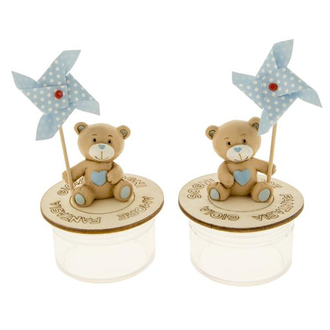 Etm Small Girella Plexi Box Sky Sugared Almonds Holder H.12 cm