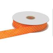 ETM Double Satin Ribbon Polka Dots 25mm 50m Orange