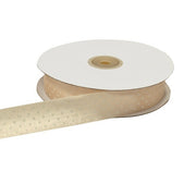 ETM Double Satin Ribbon Polka Dots 25mm 50m Ivory