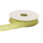 ETM Double Satin Ribbon Polka Dots 25mm 50m Yellow