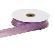 ETM Double Satin Ribbon Polka Dots 25mm 50mt Lilac