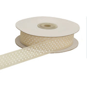 ETM Organza Ribbon Polka Dots 10mm 50m Ivory
