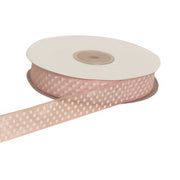 ETM Organza Polka Dot Ribbon 10mm 50m Pink