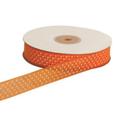 ETM Organza Ribbon Polka Dots 20mm 50m Orange