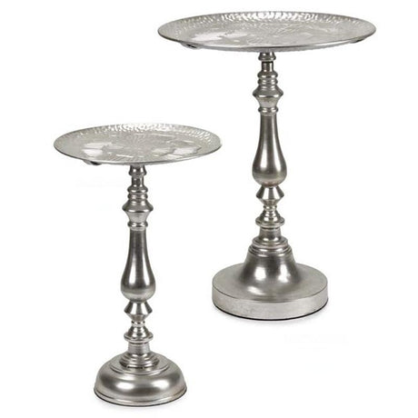 fade fade set 2 tavolini layla in metallo argento 55 x 73 cm 42 x 66 cm tavolini moderni da salotto ean 8016175583240