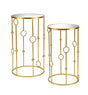 fade fade set 2 tavolini malibu orione 38 x 66 cm 33 x 58 cm oro ean 8016175574248