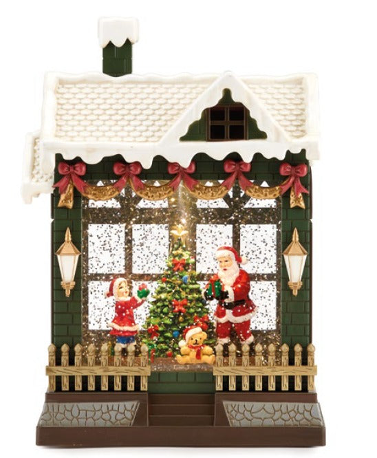 fade fade snowglobe casa di babbo natale con luci e musica 18 x 26 cm multicolor ean 8016175589433