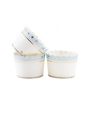Givi Paper Cupcake Liners (20 pcs) - Blue and Gold Print 5x4.5 cm