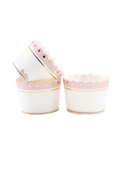 Givi Paper Cupcake Liners (20 pcs) - Pink and Gold Print 5x4.5 cm