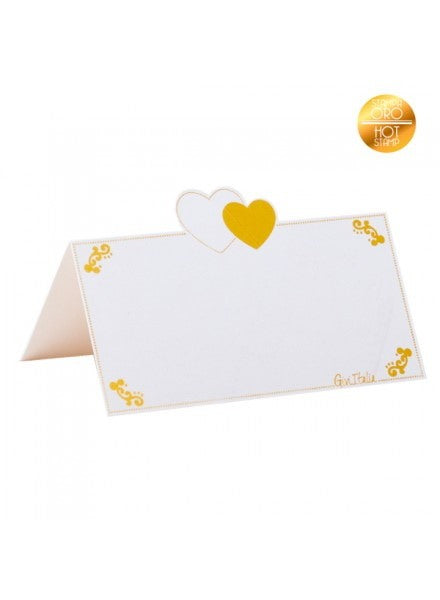 givi italia segnaposto in carta 10 pz stampa oro 10x5 cm