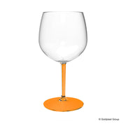Gold Plast Balloon Tonic Glass + Transparent Orange Stem 582 Cc