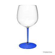 Gold Plast Balloon Tonic Glass + Transparent Blue Stem 582 Cc