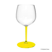 Gold Plast Balloon Tonic Glass + Transparent Yellow Stem 582 Cc
