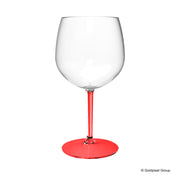 Gold Plast Balloon Tonic Glass + Transparent Red Stem 582 Cc
