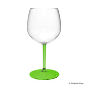 Gold Plast Balloon Tonic Glass + Transparent Green Stem 582 Cc