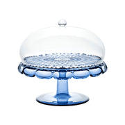 GUZZINI Cake Stand with Dome Vanity Bio-Based D 30 Cm Blue