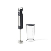 GUZZINI Immersion Blender with Graduated Beaker and Lid Sous Chef Anthracite - Modern Design Mixer for Kitchen