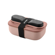 GUZZINI Store&amp;Go Travel Lunch Box Set with Pink Cutlery