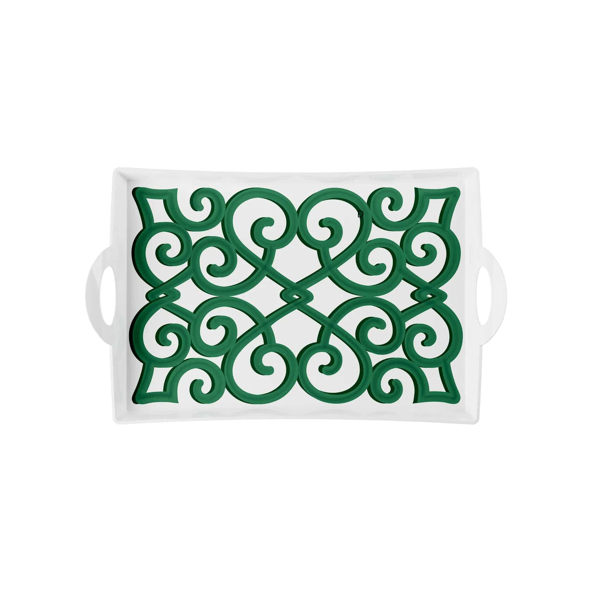 guzzini guzzini vassoio rettangolare natalizio harmonia melamina san con manici 335 x 54 cm table decor bianco verde ean 8008392412625