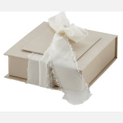 L'Arcolaio Smooth Sugared Almonds Box 13 x 13 x 4 cm Dove Grey Favor with Chiffon 1 Pc