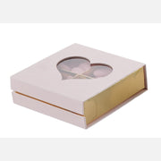 L'Arcolaio Box Fabric Covered 13 x 13 x 4 Cm Sugared Almonds Holder Pink Keepsake with Heart 1 Pc