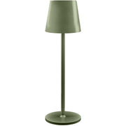 L'Arcolaio Rechargeable Touch LED Lamp H 38 Cm 10 x 10 Cm IP54 Round Pro Olive