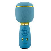 The Spinning Wheel Microphone Bluetooth Speaker Light Blue