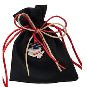 L'Arcolaio Pouch with Book 9 x 12 cm Graduation Favor Black 12 pcs