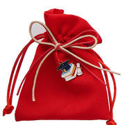 L'Arcolaio Sacchetto with Book 9 x 12 cm Red Graduation Favor Bag 12 pcs