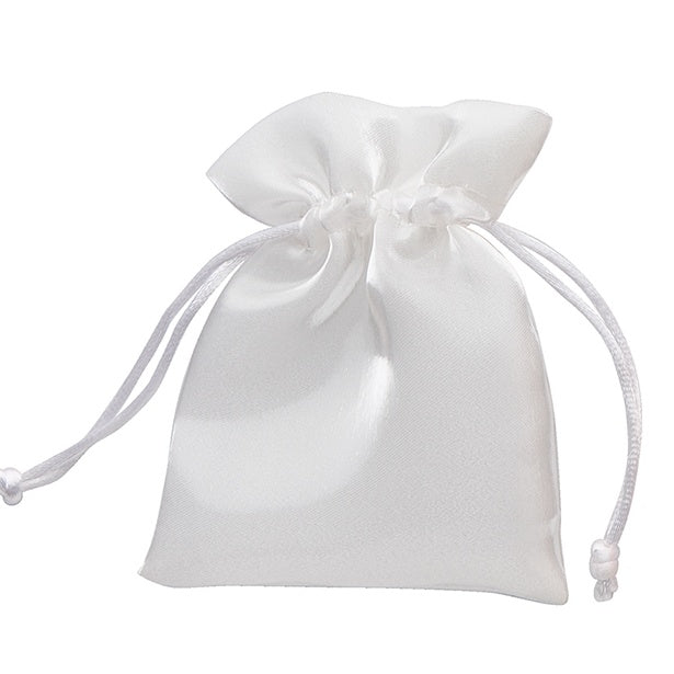 larcolaio larcolaio sacchetto organza lucido 9x12 cm portacanfetti bianco bomboniera elegante 12 pz ean 8059558631657