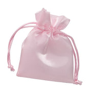 L'Arcolaio Shiny Organza Pouch 9x12 cm Sugared Almonds Bag Pink – Elegant Wedding Favour 12 Pieces
