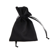 L'Arcolaio Black Fabric Pouch 9x12 cm Favour Bag – Elegant Party Favour 12 Pieces