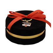 Arcolaio Box with Keychain Favors D 10 x 4 Cm Black Graduation Candy Holder 1 Pc