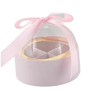 L'Arcolaio Plastic Box Favor D 8 Cm Pink Sugared Almonds Holder 1 Pc