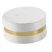 The Shuttle Round Box Favors D 8 Cm H 4 Cm Sugared Almonds Holder White 1 Pc
