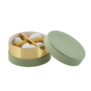 The Arcolaio Round Box Favor D 8 Cm H 4 Cm Dragee Holder Green 1 Pc