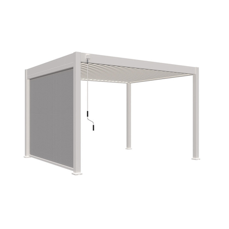 L'Arcolaio Self-Rolling Blackout Blind for Pergola Textilene 3m White