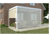 The Weaving Loom Self-Retracting Pergola Blackout Blind Textilene 4m White