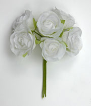 Line Two Elle Bouquet Flowers Pink Polyester D 3.5 Cm White 36 Pcs