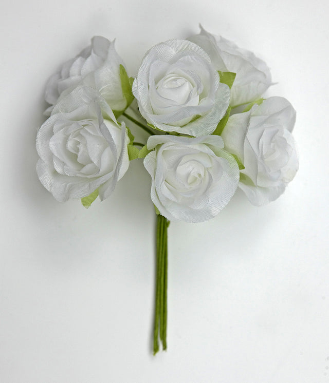 immagine-1-linea-due-elle-bouquet-fiori-rosa-polyester-d-35-cm-bianco-36-pz-ean-8033551029970