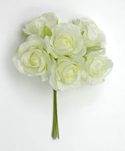 Line Due Elle Bouquet Flowers Pink Polyester D 3.5 Cm Cream 36 Pcs